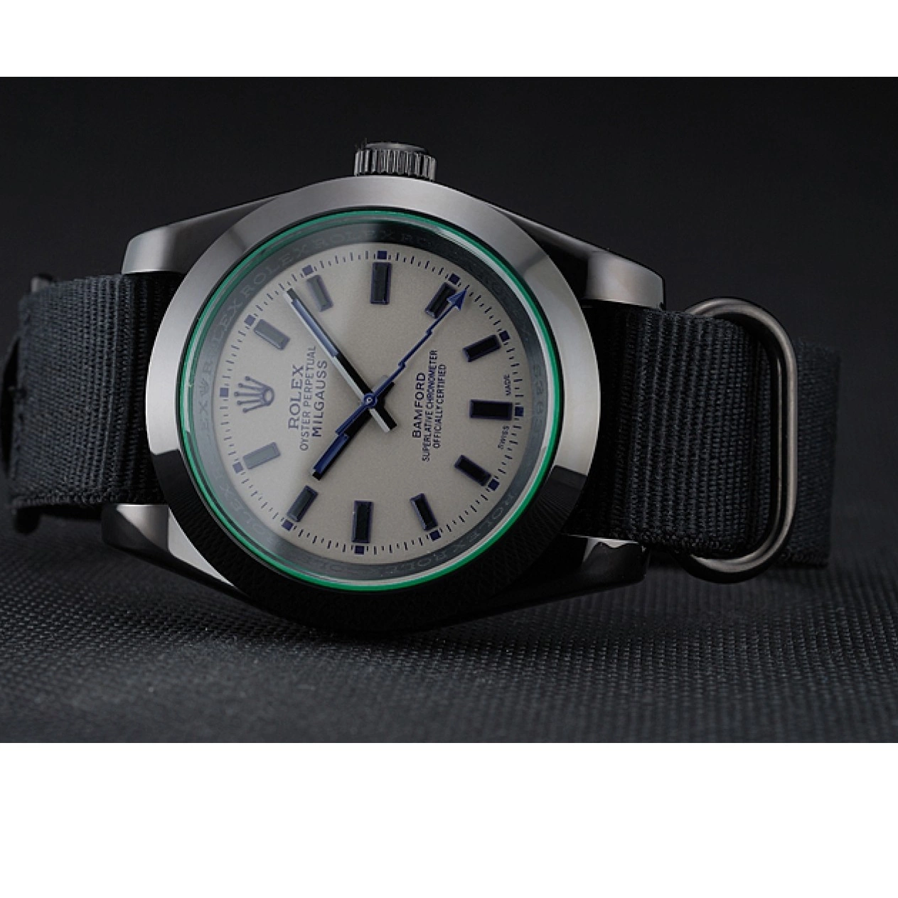 Good Copy Rolex Watches Bamford Nylon Milgauss Strap Black 622000 Rolex 0815
